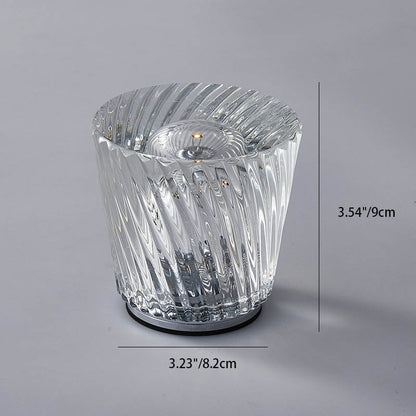 Floroux LED Table Lamp in Cylindrical Crystal | Creative Design | Perfect for Bedroom & Decoration