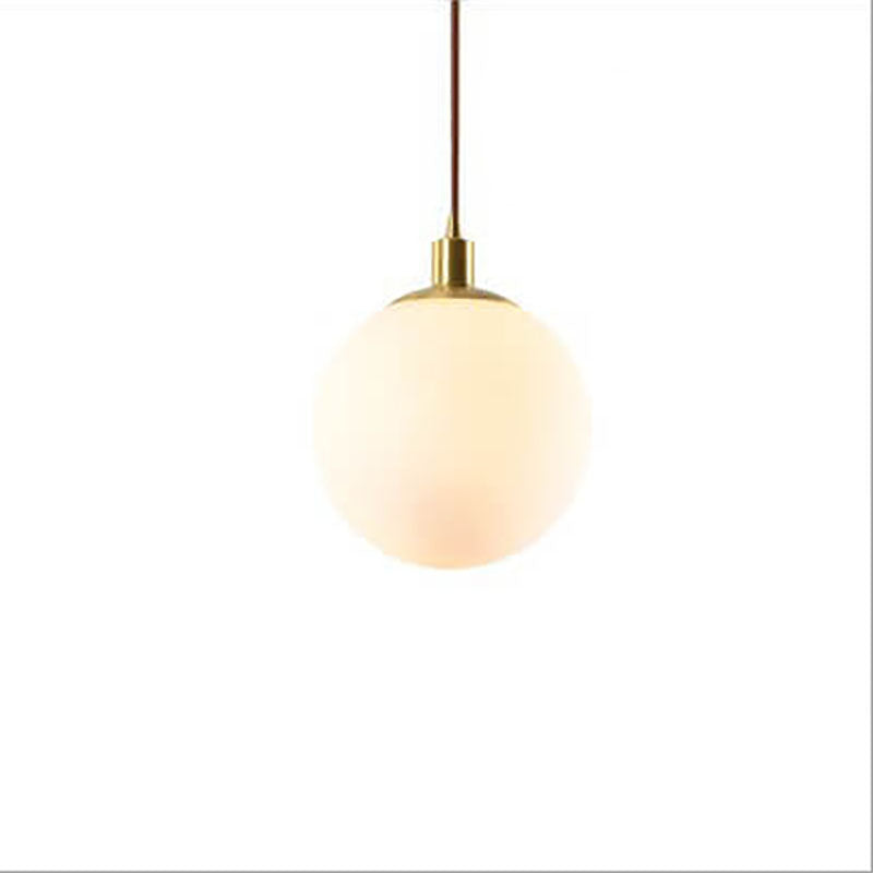 Floroux Lampe suspendue minimaliste | Boule blanche | Design scandinave | Éclairage moderne pour les espaces de vie
