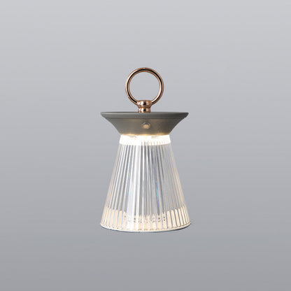 Lampe de table nocturne portable en forme de cône demi.