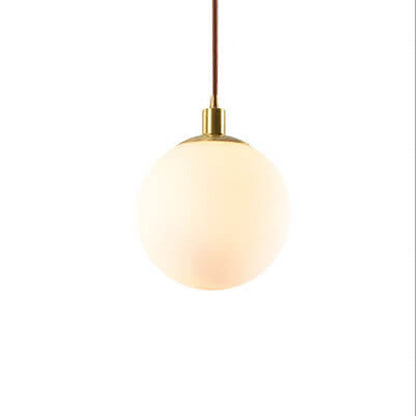 Floroux Lampe suspendue minimaliste | Boule blanche | Design scandinave | Éclairage moderne pour les espaces de vie
