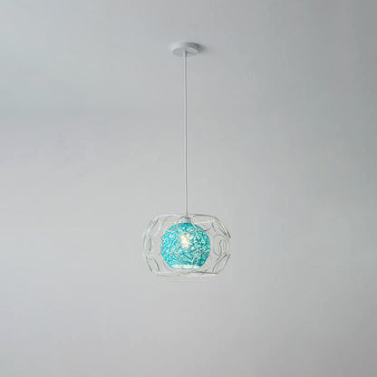 Floroux Creative Pendant Light in Hemp Weaving | Modern Design | Unique Bright Accent | Suspension for Home