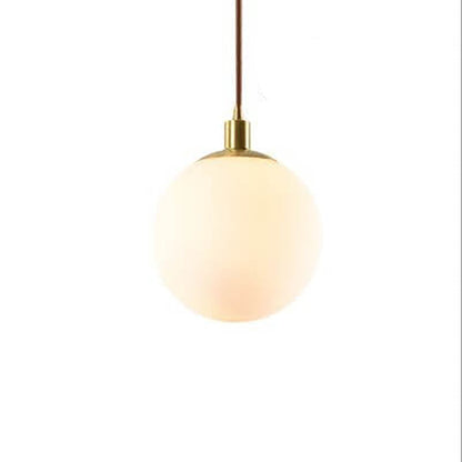 Floroux Lampe suspendue minimaliste | Boule blanche | Design scandinave | Éclairage moderne pour les espaces de vie
