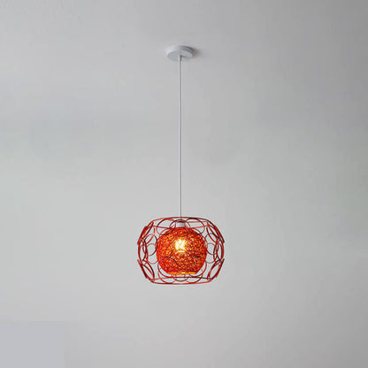 Floroux Creative Pendant Light in Hemp Weaving | Modern Design | Unique Bright Accent | Suspension for Home