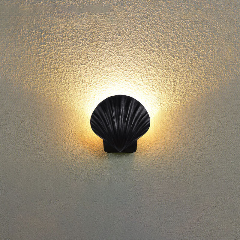Floroux LED Applique Murale | Design Créatif en Coquillage | Aluminium | Étanche | Éclairage Exterieur