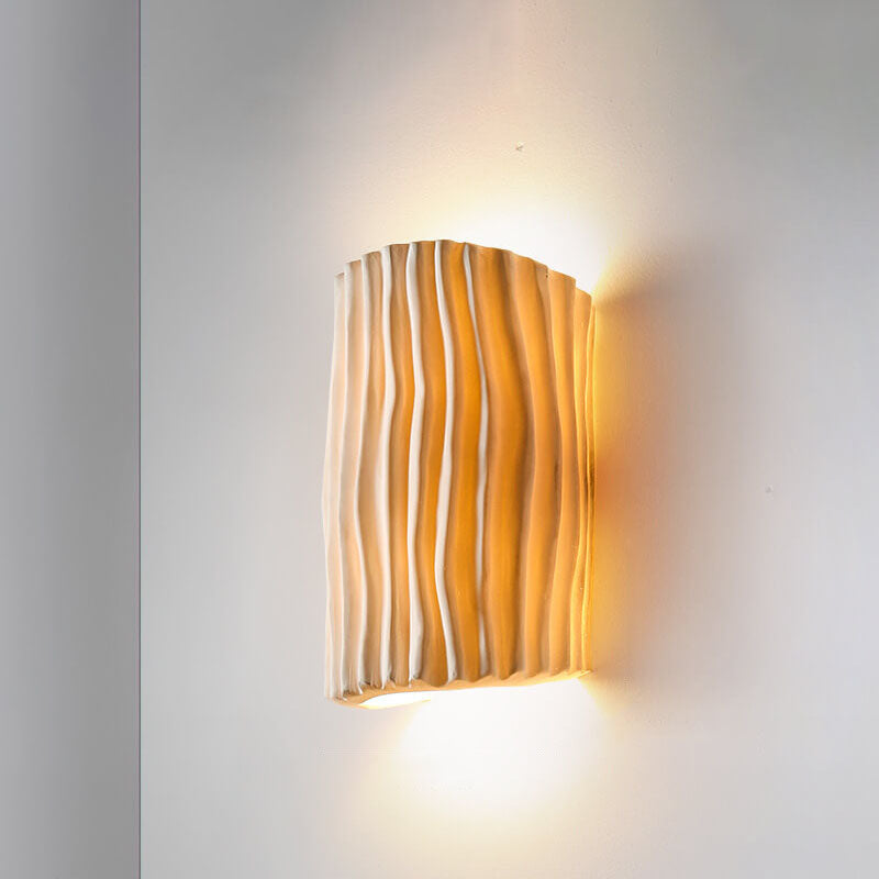 Floroux Nordic Resin Wall Sconce | Half-Cylinder | Creative Stripes | 2 Fixtures | Decorative Lighting for the Home