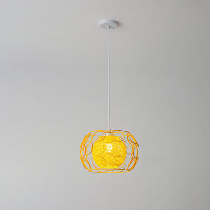 Floroux Creative Pendant Light in Hemp Weaving | Modern Design | Unique Bright Accent | Suspension for Home