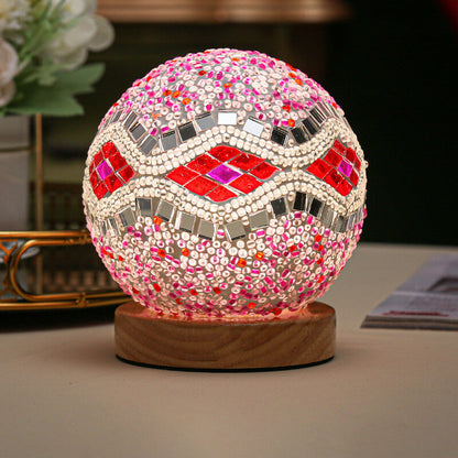 LumineuseBohème – Lampe de Table LED USB au Design en Verre Orbital – Éclairage Chaleureux