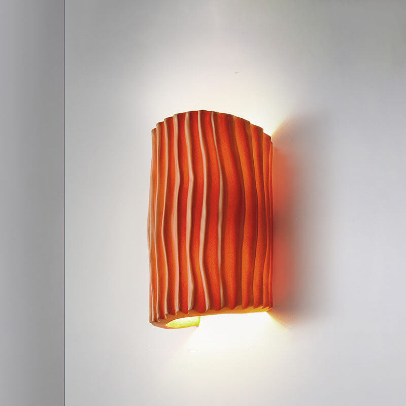 Floroux Nordic Resin Wall Sconce | Half-Cylinder | Creative Stripes | 2 Fixtures | Decorative Lighting for the Home