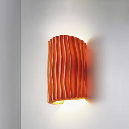 Floroux Nordic Resin Wall Sconce | Half-Cylinder | Creative Stripes | 2 Fixtures | Decorative Lighting for the Home