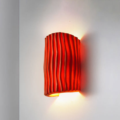Floroux Nordic Resin Wall Sconce | Half-Cylinder | Creative Stripes | 2 Fixtures | Decorative Lighting for the Home