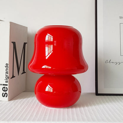 Floroux Lampe de Table en Verre | Design Français | Fait Main | Forme de Champignon | Décoration & Éclairage