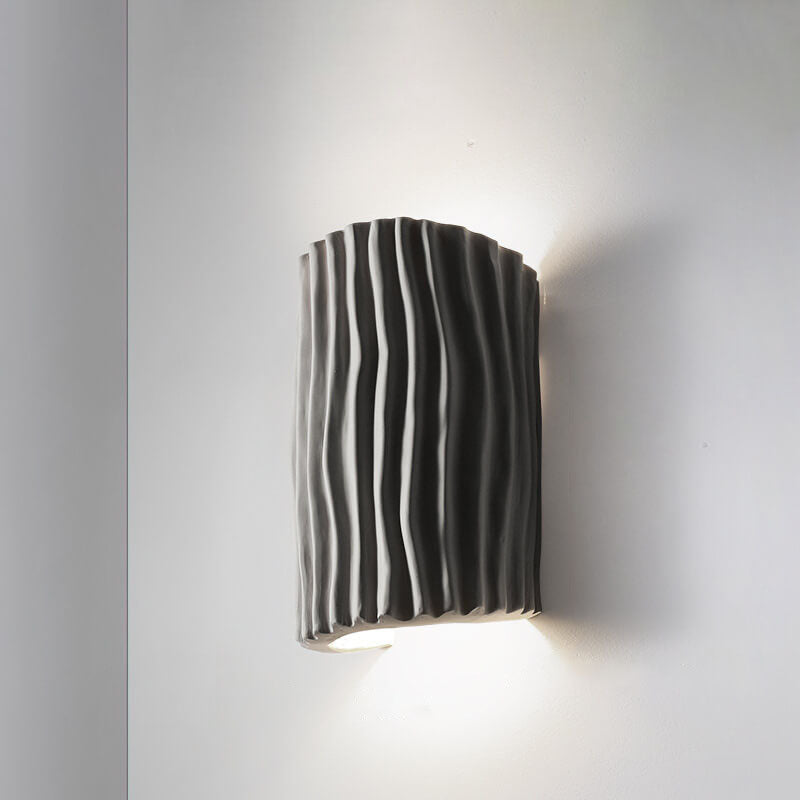 Floroux Nordic Resin Wall Sconce | Half-Cylinder | Creative Stripes | 2 Fixtures | Decorative Lighting for the Home