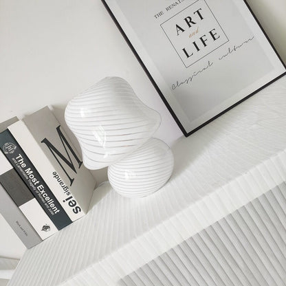 Floroux Lampe de Table en Verre | Design Français | Fait Main | Forme de Champignon | Décoration & Éclairage