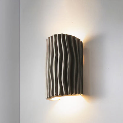 Floroux Nordic Resin Wall Sconce | Half-Cylinder | Creative Stripes | 2 Fixtures | Decorative Lighting for the Home