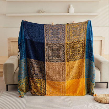 Couverture de canapé/couverture de style tribal aux couleurs vibrantes