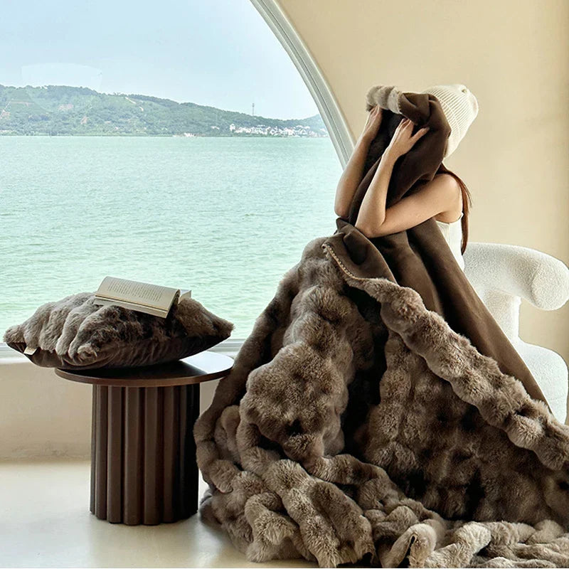 DouceVelours - Couverture Épaissie en Velours pour Confort Hivernal