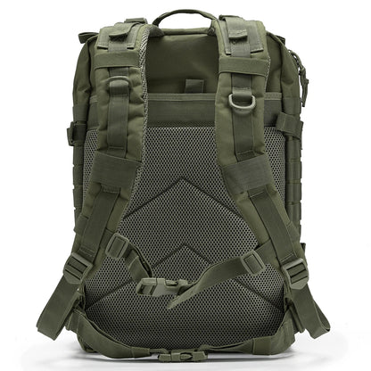 Sac à dos tactique 45L pour hommes/femmes – Daypack MOLLE pour la chasse, la pêche, la randonnée, le trekking et la survie – Sac à dos extérieur grande capacité avec porte-gobelets