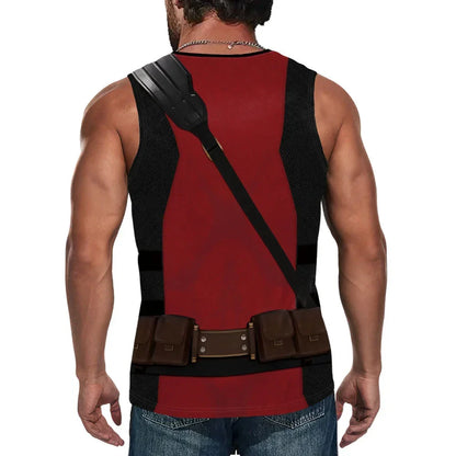 Débardeur de compression inspiré de Deadpool et Wolverine - Gilet d'entraînement pour la musculation Parfait pour le cosplay et les activités de fitness