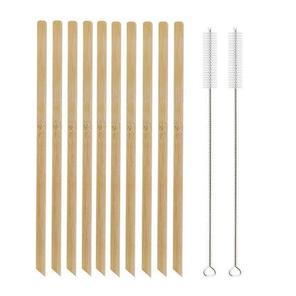 Floroux | Pailles de fête naturelles avec brosse de nettoyage