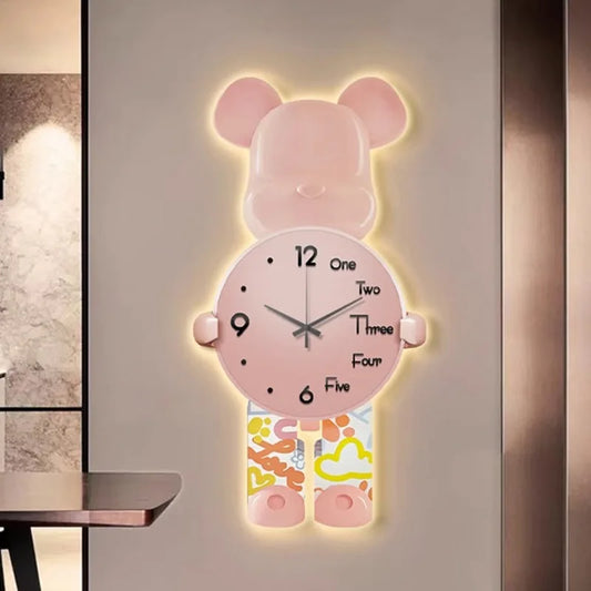 ChicBearTime – Montre décorative en forme d'ours pour le salon