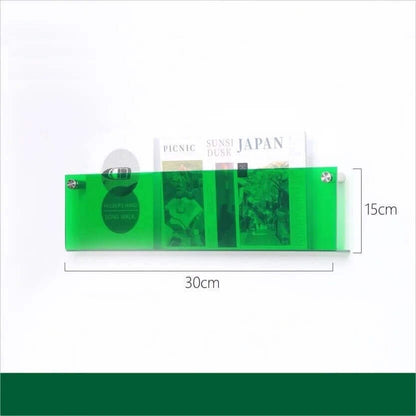 Étagère flottante en acrylique fluorescent des années 80