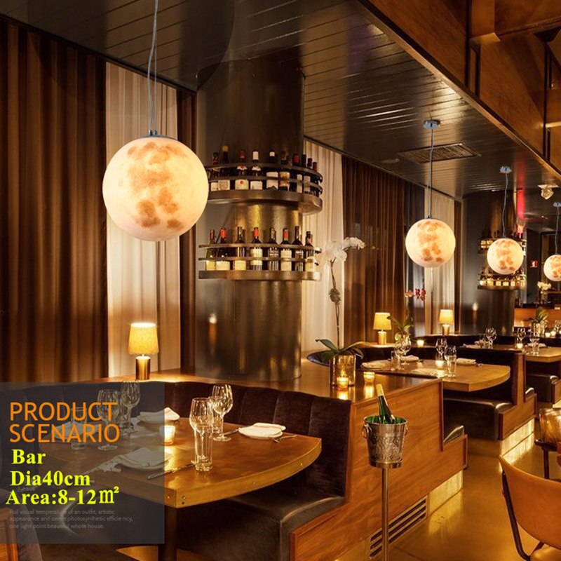 chandelier pleine lune créatif moderne nordique