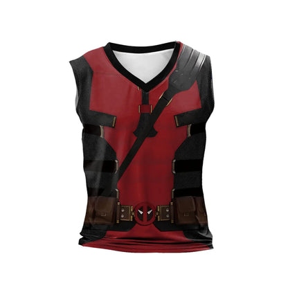 Débardeur de compression inspiré de Deadpool et Wolverine - Gilet d'entraînement pour la musculation Parfait pour le cosplay et les activités de fitness