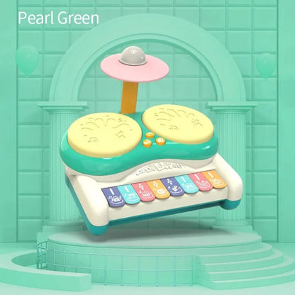 Clavier musical électronique pour enfants & ensemble de batterie - jeu éducatif pour garçons et filles de 3 ans et plus, jouets d'instruments de musique en plastique durable