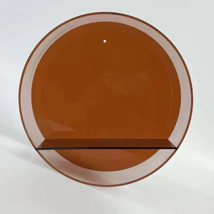 Étagère d'affichage murale ronde en acrylique des années 80