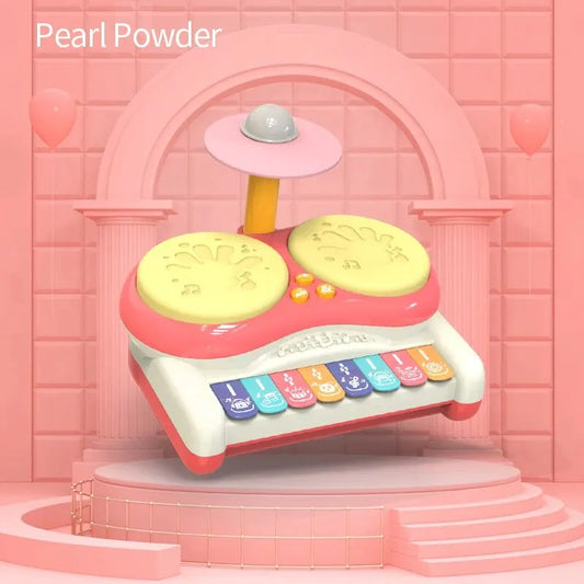 Clavier musical électronique pour enfants & ensemble de batterie - jeu éducatif pour garçons et filles de 3 ans et plus, jouets d'instruments de musique en plastique durable