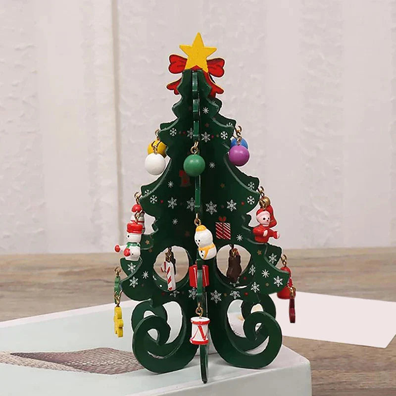 CharmTree Arbre de Noël - Décoration de Noël 3D en Bois Faits à la Main