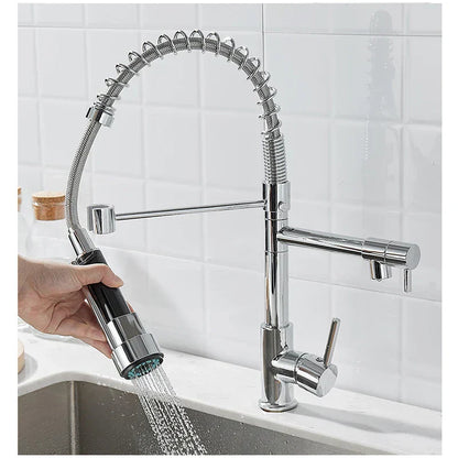 Floroux double outlet faucet | Modern design | Multifunctional kitchen faucet | High-quality materials