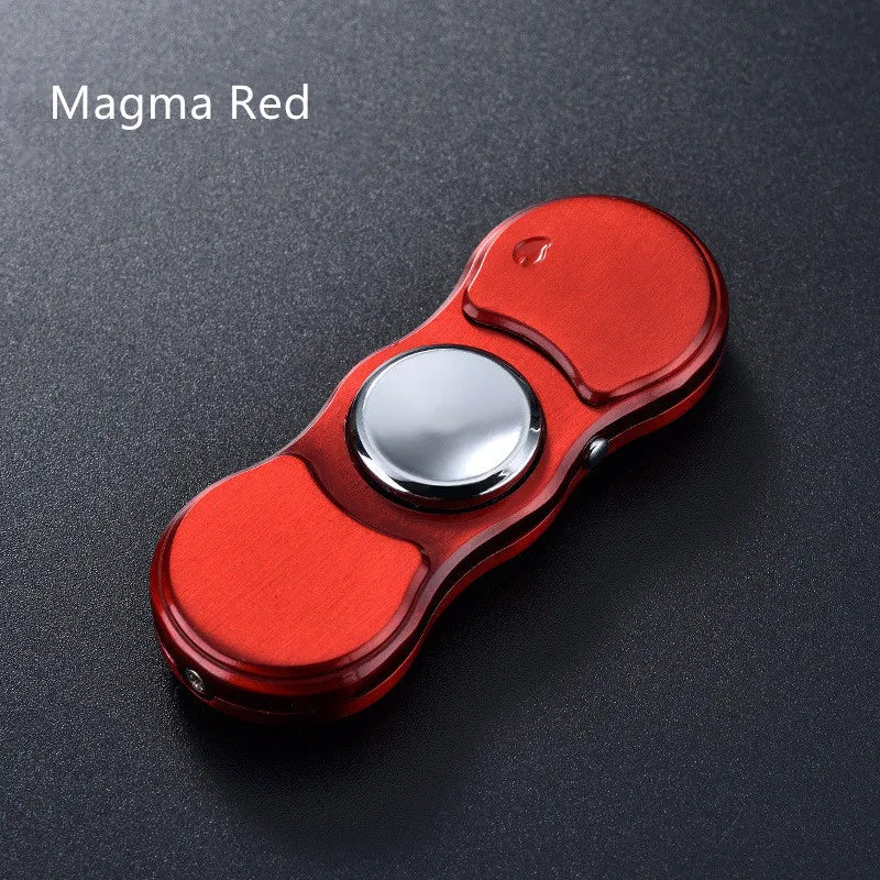 Floroux Briquet Métallique Rechargeable | Lumière LED Fidget Spinner | Design Créatif