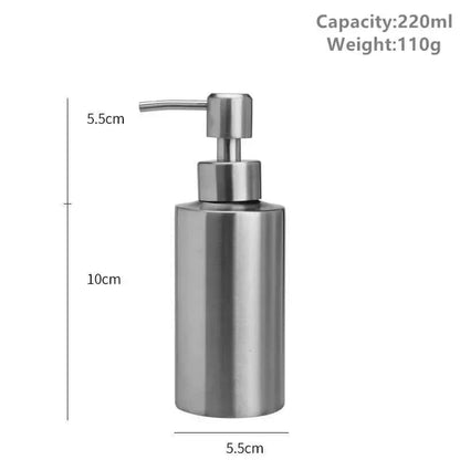 Distributeur de savon à pompe manuel en acier inoxydable élégant 250ml/350ml/550ml