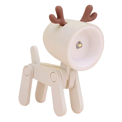 Floroux Cute LED Night Light | Mini Pet Design | Dog, Deer & Dinosaur | Foldable Table Lamp for Children's Room