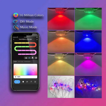 Smart RGBIC Permanent Outdoor LED Fairy Christmas Lights - Éclairage étanche pour les avant-toits de Noël et de décoration des fêtes, contrôle Bluetooth