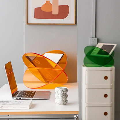 Étagère de rangement en acrylique coloré pour livres