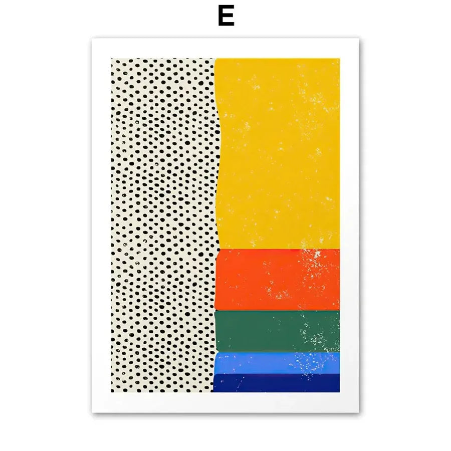 Couleur pastel Affiche abstraite Mid-Century Modern