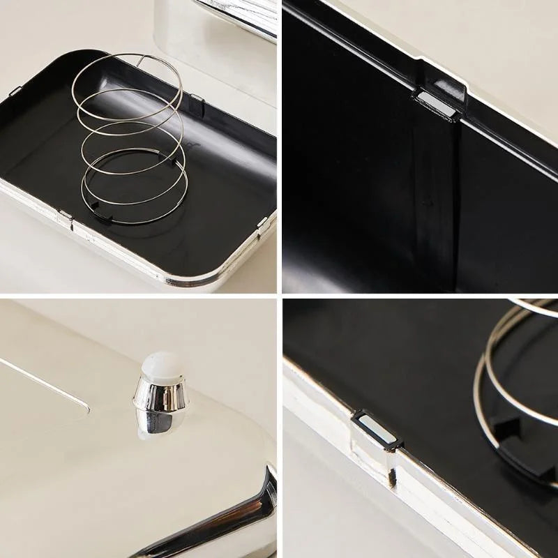 Amandi Porte-mouchoirs de luxe en or et argent – Organisateur élégant et durable pour espaces contemporains