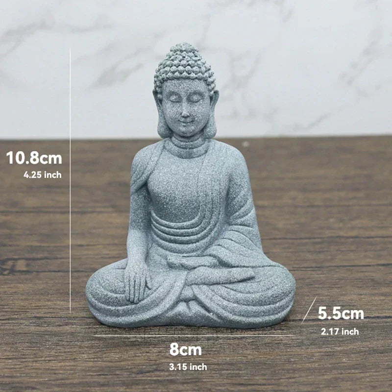Floroux Buddha Statue Set | Meditative Monk Statues | Zen Garden Decoration | Mindfulness and Feng Shui Home Decor