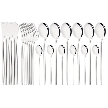 Floroux | Set de vaisselle en acier inoxydable