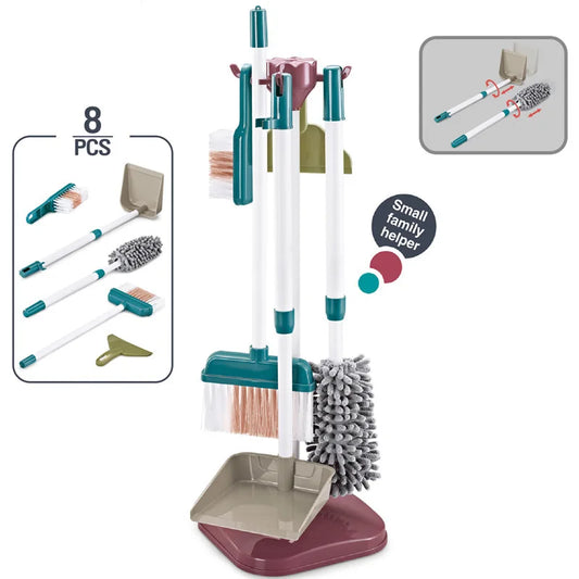 Ensemble de nettoyage de jeu de rôle pour enfants - Balai et aspirateur jouet pour garçons et filles, 23 pièces de plaisir de sanitation