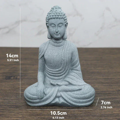 Floroux Ensemble de figurines Bouddha | Statues de moines méditatifs | Décoration de jardin Zen | Décoration de pleine conscience & Feng Shui pour la maison
