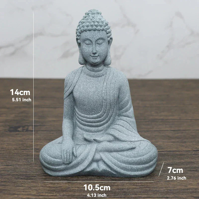 Floroux Buddha Statue Set | Meditative Monk Statues | Zen Garden Decoration | Mindfulness and Feng Shui Home Decor