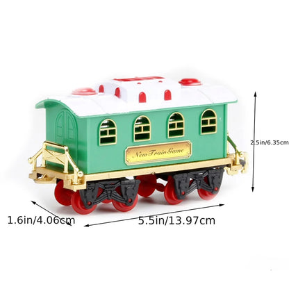 Ensemble de train de Noël avec son et lumière - Jouet éducatif pour enfants, cadeau de fête festive
