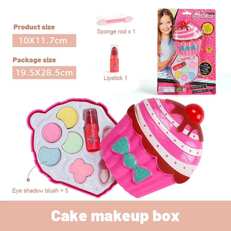 Jeu de maquillage de princesse pour enfants - Maquillage fictif avec rouge à lèvres et fard à paupières pour les fêtes