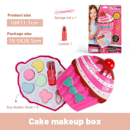 Jeu de maquillage de princesse pour enfants - Maquillage fictif avec rouge à lèvres et fard à paupières pour les fêtes