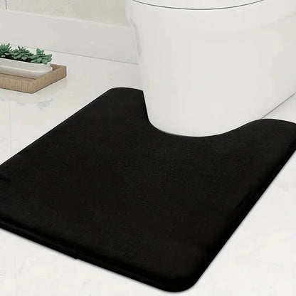 Tapis de salle de bain en U antidérapant – Tapis de toilette absorbant pour une décoration intérieure élégante