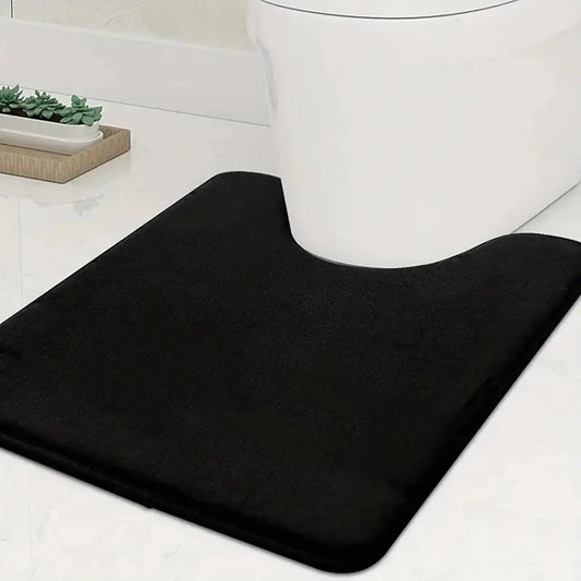 Tapis de salle de bain en U antidérapant – Tapis de toilette absorbant pour une décoration intérieure élégante