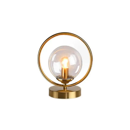BallGlow - Lampe en Verre Luxe avec Accents en Laiton pour Intérieur Moderne